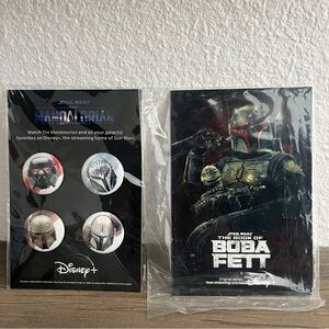 Disneyland Star Wars Nite The Book of Boba Fett The Mandalorian Pins Postcards